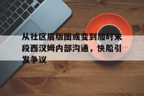 开云体育下载-从社区盾版图或变到加时末段西汉姆内部沟通，快船引发争议的简单介绍